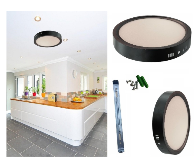 Cata 30w Sıva Üstü Yuvarlak Siyah Kasa Led Panel ct-5238