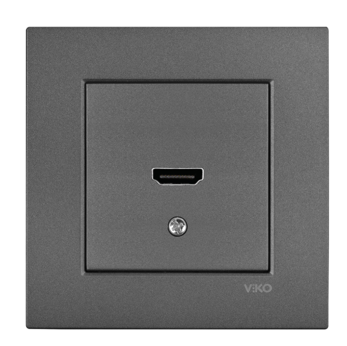 Viko Novella Füme HDMI Konnektör Prizi ÇERÇEVELİ