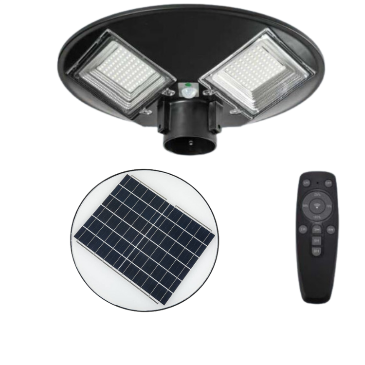 Noas 300W Beyaz Işık 6500K Sensörlü Led UFO Kumandalı Solar Sokak Armatürü YL73-0330-S