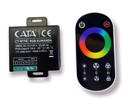 Cata CT-9116 24 Amper Siyah RGB Şerit Led Kumanda 24A 288W
