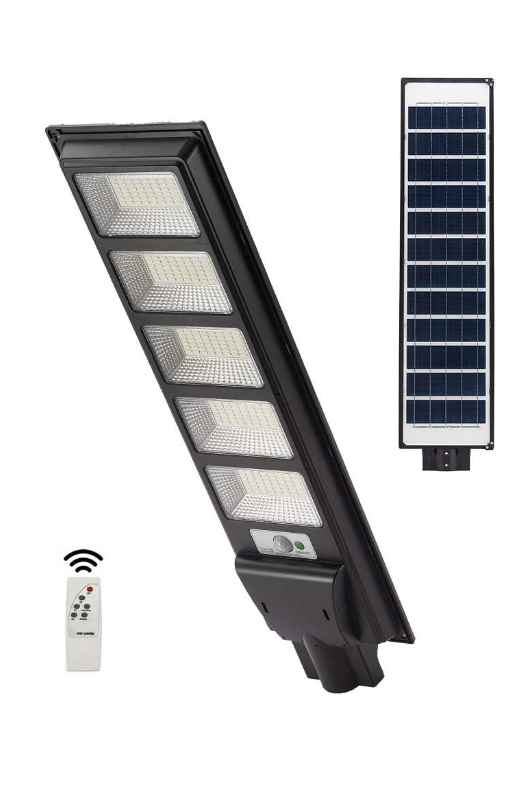 Noas 500W Beyaz Işık 6500K Sensörlü Led Kumandalı Solar Sokak Armatürü YL73-0500-S