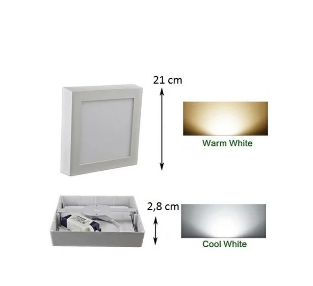 Cata 18w Beyaz Kasa Sıva Üstü Kare Led Panel ct-5234