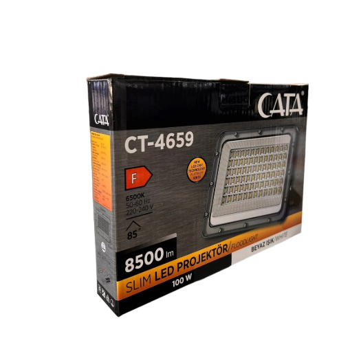 Cata 100w LED Projektör Beyaz Işık 6500k Platinium 8500 Lümen CT-4659