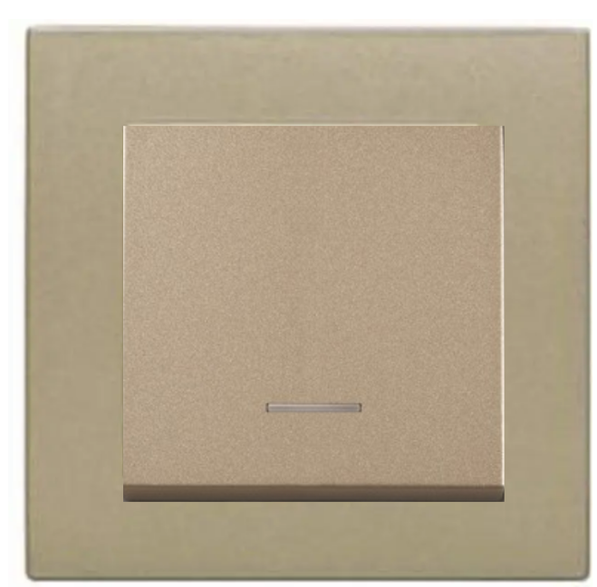 Viko Artline Novella Bronz Işıklı Anahtar ÇERÇEVELİ